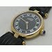 Vintage/Antique watch: Pre-owned Women's Cartier Watch Vermeil Black Dial Swiss Quartz Movement 1990's