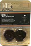 7 Black Plastic Record Inserts - Flat style - 10 Pack (A.K.A. 45 Adapter / Adaptor)