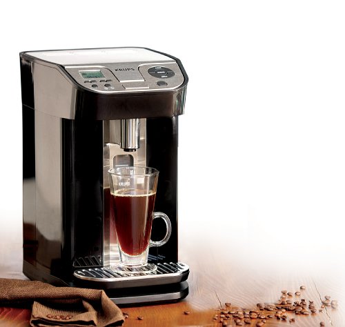 KRUPS KM9008 Cup on Request Programmable 12-Cup Coffee Maker with removable build-in Stainless Steel Coffee Tank, Black