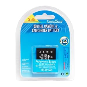 Maximalpower DB OLY LI40B/42B Rechargeable Li-Ion Battery for Olympus Li-40B,Li-42B, Kodak KLIC7006,FUJI NP45, Nikon EN-EL10,Pentax D-Li63