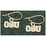 LogoArt Ohio State Buckeyes 10K Gold Team Font 3/8 Dangle Earrings