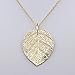 NIANPU Gold Leaf Long Section Pendant Necklace