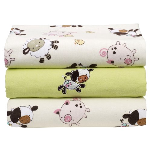 Fisher-Price How Now Brown Cow - Farm Friends 3pk Flannels