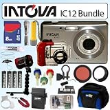 Intova IC12 12MP 3X Digital Sports Waterproof Underwater Dive Camera Bundle
