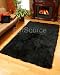 Premium Rectangle Sheepskin Rugs - Black 5x8