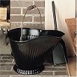 Black Coal Hod and Shovel Set for Fireplace