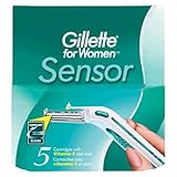 Gillette for Women Sensor Refill Cartridges, 5-Count Boxes (Pack of 3)