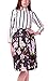 Alaroo Women's Floral Sakura Printed Elastic Waist A-Line Bust Midi Skirt