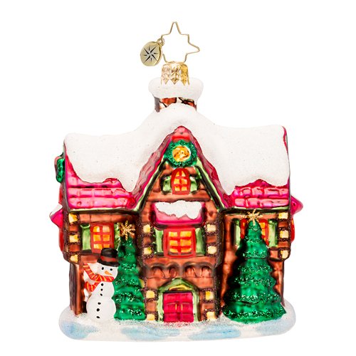 Christopher Radko Hillside Hideaway Glass Christmas Ornament 2014