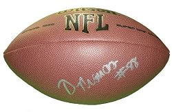 Demaryius Thomas Autographed NFL Wilson Composite Football, Denver Broncos, Georgia Tech Yellow Jackets, Proof Photo