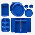 Silicone Solutions 10-pc. Bake-and-Serve Set - Blue