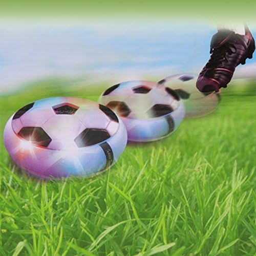 Beiyoyo Air Power Light Up Soccer Disc Gliding Football Disk Toy