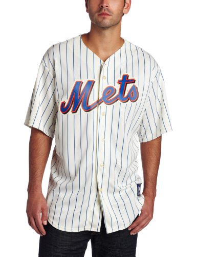 MLB Men's New York Mets David Wright Ivory/Royal Alternate Short Sleeve 6 Button Synthetic Replica Baseball Jersey Spring 2012  (Ivory/Royal, Small)