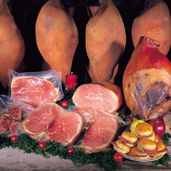 Attic Aged Ham Sliced and Vacuum Sealed by Burgers' Smokehouse