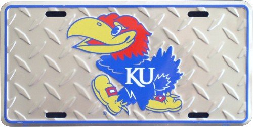 (6x12) Kansas University Diamond Cut NCAA License Plate