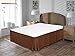 Utopia Bedding Cotton Sateen Bed-Skirt (Full, Brown) - 100% Finest Quality Long Staple Fiber - Durable, Comfortable and Abrasion Resistant, Quadruple Pleated, Cotton Blended Platform
