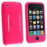 FOR APPLE IPHONE 3G HOT-PINK SILICONE SKIN CASE (also fit 1st Gen. IPhone)