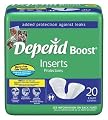 Depend Boost Inserts, Case of Six-20 Count (120 Inserts)
