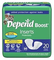 Depend Boost Inserts, Case of Six-20 Count (120 Inserts)