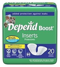 Depend Boost Inserts, Case of Six-20 Count (120 Inserts)