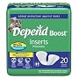 Depend Boost Inserts, Case of Six-20 Count (120 Inserts)