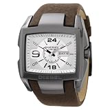 Image of Diesel DZ1216 Gents Brown Leather Strap Silver Dial Watch