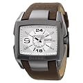 Diesel - DZ1216 - Montre Homme - Quartz Analogique - Montre Acier - Bracelet en Cuir Marron - Dateur
