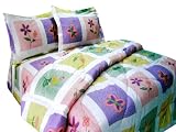 Spring Blooms kids bedding set- Butterfly & flowers comforter (twin size)