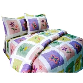 Spring Blooms kids bedding set Butterfly & flowers comforter (twin size) Spring Blooms kids bedding set- Butterfly & flowers comforter (twin size)