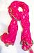 100% Silk Chiffon with Zari, High Quality Fuchsia Unique Designer Scarf, Hand Woven Fabric Beaded Edging Beautiful Border Accessory, Sofa Throw, Ethnic Paisly Great Gift for Girls Women Ladies