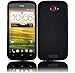 BONAMART ® Black Silicone Jelly Skin Case Cover for HTC One S