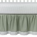 Tadpoles Basics Polka Dot Crib Skirt - Sage