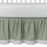 Tadpoles Basics Polka Dot Crib Skirt - Sage