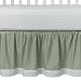 Tadpoles Basics Polka Dot Crib Skirt - Sage