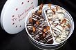 Dark Chocolate and White Chocolate Caramel Crunch Pretzel Gems--16 oz. Tin