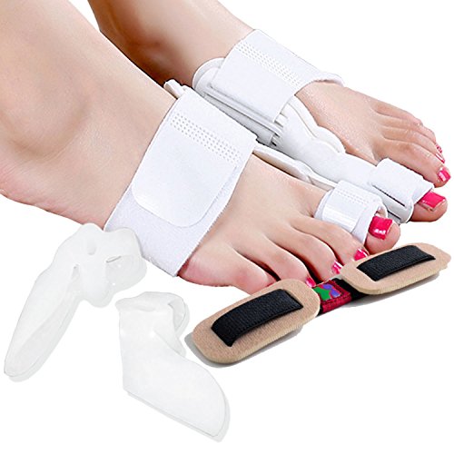 DR JK- Comprehensive Bunion Corrector & Bunion Relief BunionPal kit-5 Piece Hallux Valgus & Bunion Pads, Toe Spacers, Toe Separators, Bunion Splint, Toe Straightener, Bunion Protector, Bunion Cushions