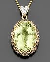 Le Vian 14k Gold Green Amethyst (14-1/3 ct. t.w.) & Chocolate Diamond (1-5/8 ct. t.w.) Pendant