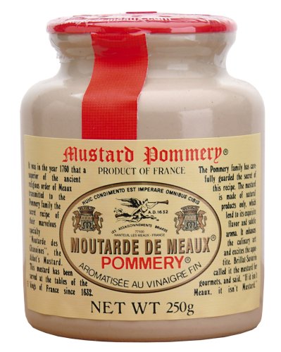 Pommery Mustard Meaux Moutarde 250 gr 8.5 oz Pottery crock by Pommery
