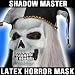 Horror Maske Shadow Master Harlekin mit Glocken Mütze Halloween Latex Super Hit Mega Grusel Schocker
