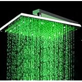 Buy 20 Inch Wall Mount Square Rainfall LED Shower Head, Stainless Steel by LITB