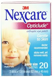 Nexcare Opticlude Orthoptic Eye Patches, Junior Size, 20-Count Boxes (Pack of 4)