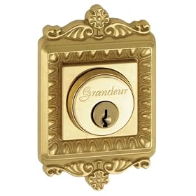 Grandeur GS60-WINWIN-KD-LB Windsor Deadbolt, Single Cylinder, Lifetime (Polished) Brass... by Grandeur