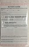 2-part Buyers Guide Form - Adhesive Tape - English - As Is - Warranty (100 Per Pack)