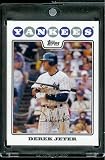 2008 Topps # 455 Derek Jeter - New York Yankees - MLB Baseball Trading Card in a Protective Screw Down Display Case