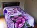Plush Purple Flower Heavy Weight 12lbs Acrylic Mink Blanket