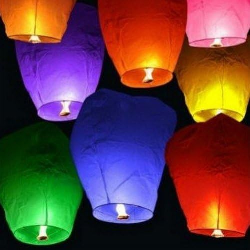 50 PCS Sky Lanterns Wishing Lantern - White
