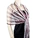 Large Sparkling Fishnet Scarf, Burgundy, White, Silver