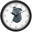 Staffordshire Dog (MS) Wall Clock by WatchBuddy Timepieces (Hunter Green Frame)