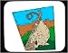 Decorated Mouse Pad with crawling, primate, lemur, rainforest, branch