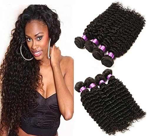 Dream Show Brazilian Virgin Hair Human Hair 8A 1pcs lot Brazilian deep Wave Weave Hair Extension 8-28 Inch Naturl Black Hair Bundles (28')